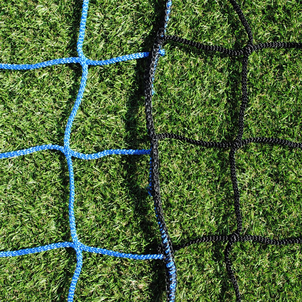 Two Colour Vertical Striped Standard Nets for 11-A-Side Youth Football Goals