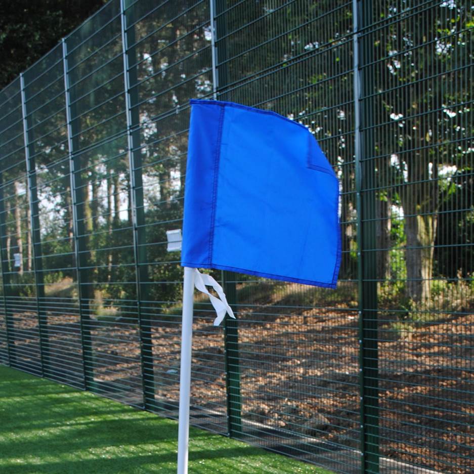 metal base corner pole flag