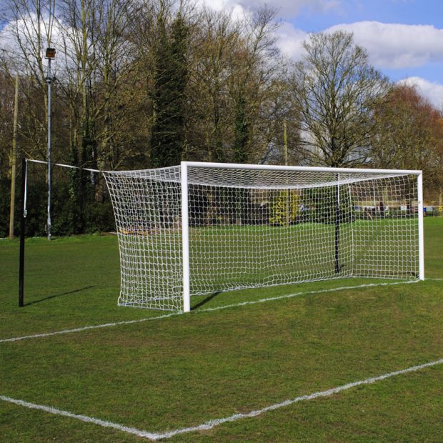 Match 24x8 Box Football Goal Package: 11-A-Side Socketed Aluminium